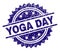 Scratched Textured YOGA DAY Stamp Seal