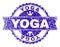 Scratched Textured YOGA Stamp Seal with Ribbon