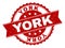 Scratched Textured YORK Stamp Seal