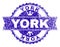 Scratched Textured YORK Stamp Seal with Ribbon