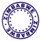 Scratched Textured ZIMBABWE Round Stamp Seal