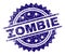 Scratched Textured ZOMBIE Stamp Seal