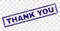 Scratched THANK YOU Rectangle Stamp