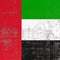 Scratched United Arab Emirates flag