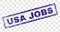 Scratched USA JOBS Rectangle Stamp
