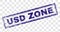 Scratched USD ZONE Rectangle Stamp
