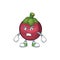 Scream fruit mangosteen cartoon character for health