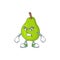 Scream guava fresh shape cartoon with mascot