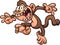 Screaming cartoon monkey