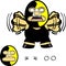 Screaming chibi mexican wrestler cartoon expressions pack