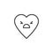 Screaming face emoticon outline icon