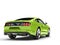 Screaming green modern super muscle car - tail view