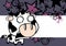 Screaming little big head cow expression background