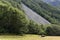 A scree slip on a hillside