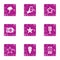 Screen adaptation icons set, grunge style