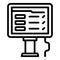 Screen cash point icon outline vector. Register machine