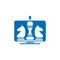 Screen Chess logo design vector illustration, Creative Chess logo design concept template, symbols icons