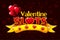 Screen logo slots, banner Casino slots, banner of St.Valentine, background game screensaver. Vector illustration