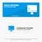 Screen, Monitor, Screen, Wifi SOlid Icon Website Banner and Business Logo Template