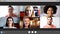 screen with people having group video chat