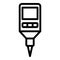 Screen ph meter icon, outline style