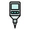 Screen ph meter icon vector flat