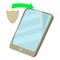 Screen protect icon, cartoon style