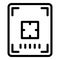 Screen record frame icon, outline style