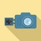 Screen recording camera icon, flat style