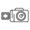 Screen recording camera icon, outline style
