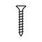 Screw countersunk bolt isolated spiral fastener