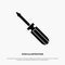 Screw, Driver, Tool, Repair, Tools solid Glyph Icon vector