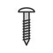 Screw, Filled outline icon, carpenter and handyman tool and equipment set