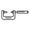 Screw micrometer icon outline vector. Vernier caliper