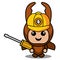 Screwdriver beetle fighter animal mascot costume