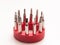 Screwdriver bits isolated on a red ring