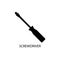 Screwdriver black sign icon. Vector illustration eps 10