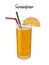 Screwdriver cocktail, with orange decorations,