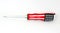 A screwdriver in the design of the us flag . Isolated screwdriver on a white background. Original screwdriver with the image of th
