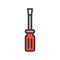 Screwdriver, filled outline vector icon handyman tool