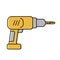 screwdriver. hand locksmith tools. vector icon in flat style