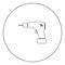 Screwdriver icon black color in circle