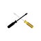 Screwdriver illustration. Sign for online store and website interface, application. Professional and home repair tool icons. Set f