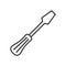 Screwdriver Outline Flat Icon on White