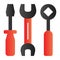Screwdriver, spanner and wrench flat icon. Tools color icons in trendy flat style. Auto maintenance gradient style