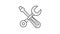 Screwdriver and wrench icon animation