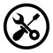 screwdriver and wrench icon vector.setting icon