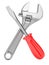 Screwdriver, wrench tools. Service icon