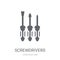 Screwdrivers icon. Trendy Screwdrivers logo concept on white background from Construction collection