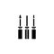 Screwdrivers set black icon concept. Screwdrivers set flat vector symbol, sign, illustration.